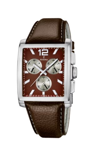 Festina Herren-Armbanduhr XL Analog Quarz Leder F16756/3 Festina Herren-Armbanduhr XL Analog Quarz Leder F16756/3
