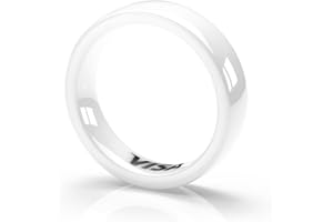 McLEAR [Official Store] RingPay 2 - Thinner Style/Contactless Payment Smart Ring/No Charging/Waterproof (5 ATM) / Black White or Silver/Pause in app/Secure/Wear Your Wallet (Size 6 White)