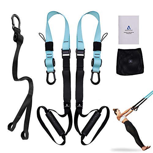 Preisvergleich Produktbild Anoopsyche Schlingentrainer Professional Trainer Sling-Trainer inkl. Türanker, Karabinerbefestigung und Transportbeutel, Perfekt geeignet für unterwegs und für das Training im Innen- und Außenbereich