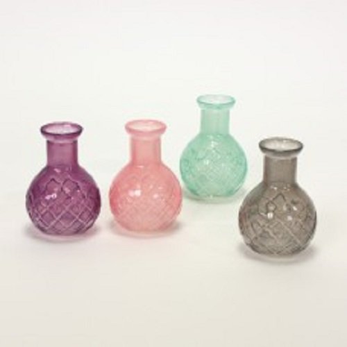 Glas Vasen MINI 4tlg. SET je 9,5cm
