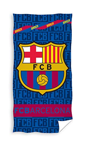 serviette FC BARCELONE dimension 70 x 140 cm 100% coton