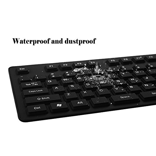 Preisvergleich Produktbild IYUTtech bewegliches verdrahtetes USB-flexibles faltbares Silikon-Tastatur-weiches wasserdichtes rollen oben 107 Schlüssel für Computer-Laptop PC (Schwarzes)