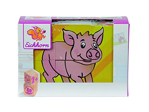 Eichhorn 100005481 – Eichhorn – Bilderwürfel Klein, 6 Motive, FSC 100%, - 8