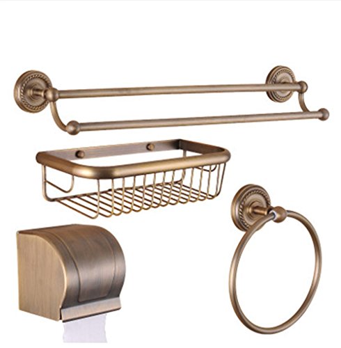 Preisvergleich Produktbild Hlluya Handtuchhalter Antik Messing - Racks, Los, Badezimmer Handtuchhalter Handtuchhalter Seifenschale WC-Bürste, K-4 Kit Set