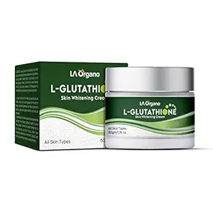 LA Organo L-Glutathione Cream For Skin Whitening, Reduces Dark Spots And Skin Ageing With Vitamin C & Kojic Acid, 50gm