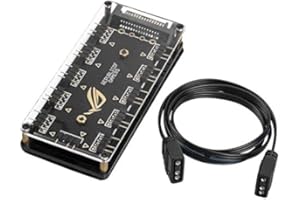 Nagoyuki 5V 3Pin RGB LED Splitter 10 Ports Hub avec Rallonge 50CM 3Pin, pour Beaucoup de RGB