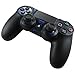 Produktbild Stillshine Design PS4 Aufkleber Schutzfolie Skin Set styling für Sony Playstation 4 PS4 Slim PS4 Pro Dualshock Controller x 1 + Thumb Grips x 2 (Black)