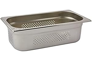 Saro Budget Line - Recipiente Gastronorm 1/3 GN perforado, profundidad 100 mm