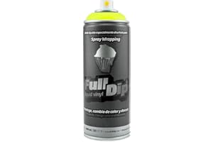 AutoFullCar Full Dip Spray Fluor 400 ml | Vinyle liquide aérosol peinture voiture moto vélo jante jaune fluo