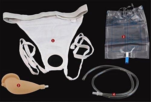 Urine Collector Medical Latex Sleeve Type Disposable Urine Bag 1000ML&amp;2000ML Urine Collector with Urine (Men) (Men)