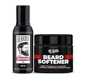 Beardo Hair Growth Oil (50 ml) & Beardo Beard Softener for Men Combo