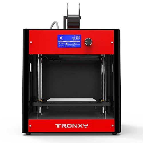 Alta Precisión Montado Impresora 3d Marco de Metal Escritorio Máquina 3D, Soporte Multi-filamento Impresoras Profesionales FDM 3D, Tamaño Máximo de Impresión: 210 * 210 * 210 mm (Rojo)