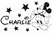 Wall Sticker - Mickey Mouse Personalised Name (Any Name,Text)... Wallart -LARGE -SIZE 120cm x 40cm -Baby Blue