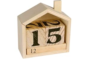 GRAINE CREATIVE Graine Créative Calendrier perpétuel en Bois maisonnette - 7,3 x 8 x 3,4 cm