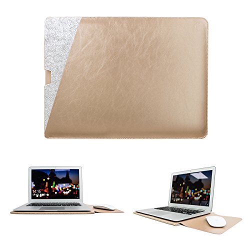 WALNEW Schlanke Leder MacBook Air 13 Zoll H  lle  MacBook Schutzh  lle  H  lle  Case  Cover  MacBook Pro Retina 13 Zoll H  lle mit Zwei-Taschen-Design