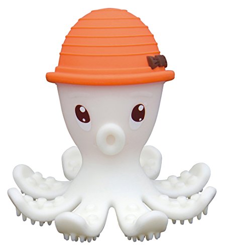 Preisvergleich Produktbild mombella Spielzeug Beißring Tintenfisch 3D Orange