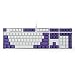 Produktbild Mechanische Gaming-Tastatur Verdrahtet Weiß Hintergrundbeleuchtetes Cherry MX Brown Switch 108 Schlüssel UV-Farbe Keycps von Qisan