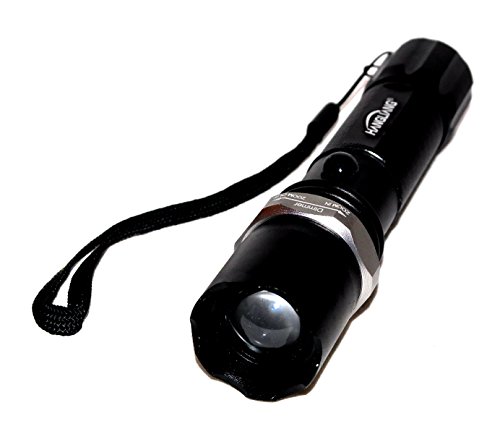 Ultra Helle SWAT Profi Cree Hi-Power LED Chip Taschenlampe mit Zoom + Zubehör: 5800mA Akku, 2 x Ladekabel, Schlaufe, Batteriefach Adapter NEU - 4