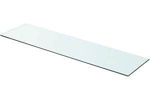 Tidyard Shelf Panel Glass Clear Multiple Sizes Toughened Strong and Durable for Shower Bath as Brackets 80x20 cm