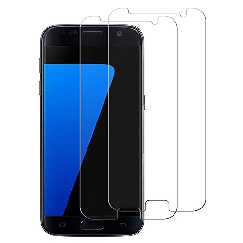 Preisvergleich Produktbild Okay Store Samsung Galaxy S7 Panzerglas Display [2 Stück], 9H Härte,HD Anti-Öl,Kratzer, Blasen und Einfaches Anbringen, Reduzieren Fingerabdrücke. Ultra-Klar Schutzfolie für Galaxy S7