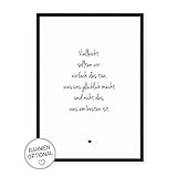  Weg zum Glück: tun, was glücklich macht - Kunstdruck auf wunderbarem Hahnemühle Papier DIN A4 -ohne Rahmen- schwarz-weißes Bild Poster Büro Wohnung als Geschenk Deko