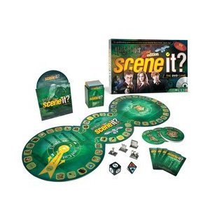 Scene It? Harry Potter – 2nd Edition DVD Trivia Board Game with Harry Potter Themed Metal Movers, Oversized Dice, 160 Trivia Cards, 30 Harry Potter Themed House Points Cards and a DVD by Mattel