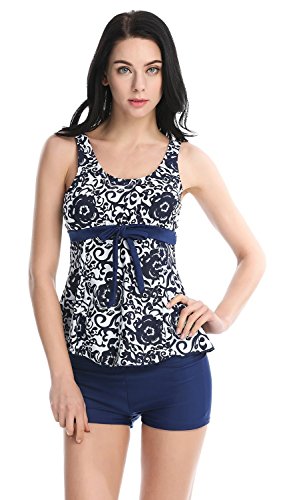 Summer Mae Damen Badekleid Geblümt Spa Badeanzug Strandkleid Baden Swimwear - 3