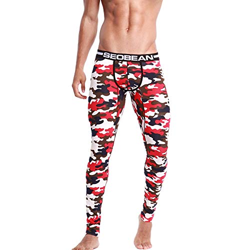 Preisvergleich Produktbild Geili Herren Lang Unterhose Unterwäsche Strumpfhose Kompressions Leggings Pants Männer Camouflage Hosen Atmungsaktive Baumwolle Stretch Sport Yoga Fitness Trainingshose