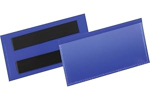 Durable 174107 Funda magnetica 100x38 mm (100 x 38 mm) Paquete de 50, azul