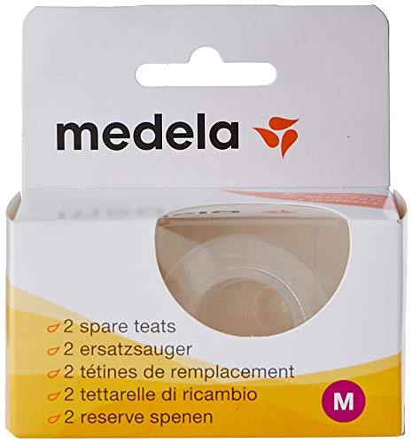 Medela Tettarelle in Silicone Flusso Medio, 2 Pezzi