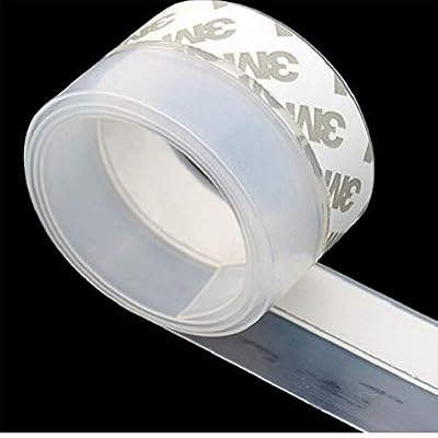 Kepeak Bande d'étanchéité en silicone pour bas de porte, 2,5 × 500 cm, transparent, imperméable, coupe-vent, anti-poussière, résistant aux intempéries, insonorisant, anti-insectes