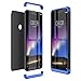 Produktbild Winhoo Kompatibel mit Xiaomi Redmi Note 6 Pro Hülle Hardcase 3 in 1 Handyhülle 360 Grad Schutz Ultra Dünn Slim Hard Full Body Case Cover Backcover Schutzhülle Bumper - Blau + Schwarz
