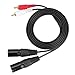 Produktbild Dilwe 1,5 m Stecker-Stecker-Audiokabel Stereo-Audiokabel Dual-XLR-Stecker zu Dual-Cinch-Stecker-Kabel für Mikrofonmischer