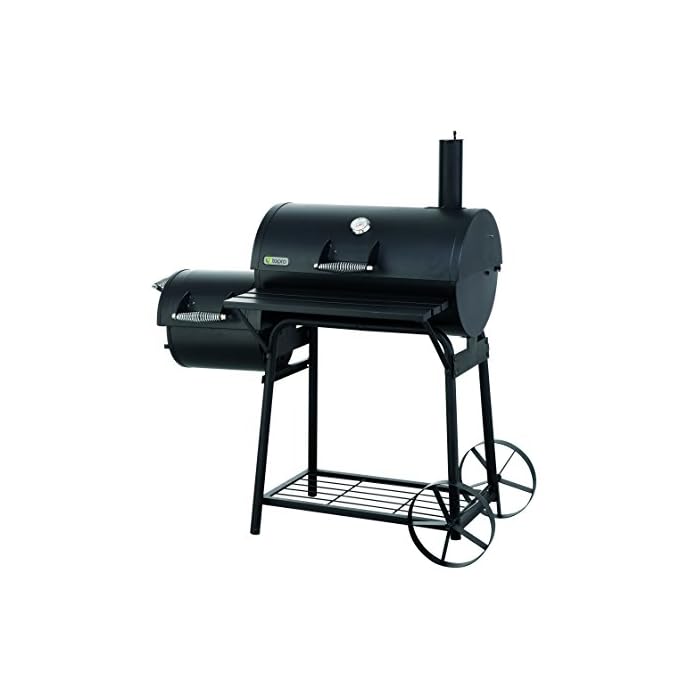 Tepro Holzkohlengrill Smoker Biloxi Schwarz