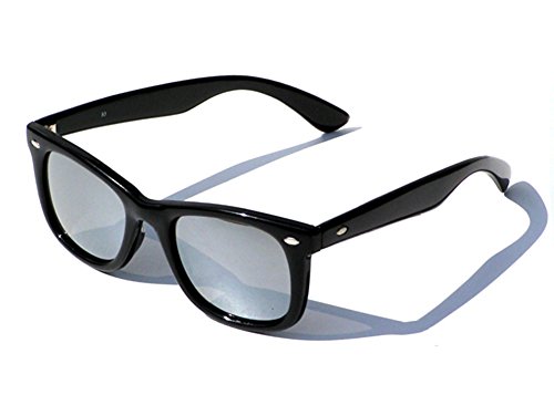 Preisvergleich Produktbild Tedd Haze Wayfarer Brille schwarz verspiegelt incl. Brillen Beutel