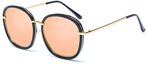 Sunglasses for Mens Womens Metal Frame Square Polarized Eyewear UV Protection-Pink A