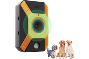 WARDBES Antiladridos para Perros,3 Frecuencias Ajustables Ahuyentador de Perros Potente,Auto Dispositivo Antiladridos Para Perros,Antiladridos Para Perros Ultrasonidos Recargable/Interiores/Exteriores