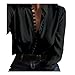 Produktbild FORH Damen Casual Einfarbig Hemd Reizvolle langarmshirt einreihig Bluse Casual Longshirt Cardigan Revers T-Shirt Viele modische Farben! Größen S-2XL wählbar (S, schwarz)