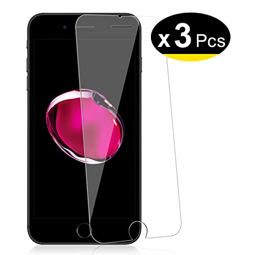 NEW'C 3 Unidades, Protector de Pantalla para iPhone 7, iPhone 8, Vidrio Cristal Templado