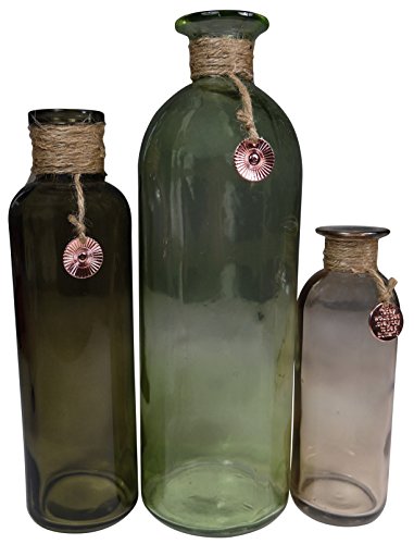 khevga Deko-Vasen Set aus Glas modern 3-teilig