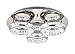 Produktbild Kristallampen Deckenlampe Trio Kristall Donut Drei Ring Led Modern Chrome Wohnzimmerlampe Deckenleuchte Kristallen Silber Crystal K9 Decken Lampen Schlafzimmer Leuchten Farbenwechsel 3-Flammig 55Cm (3-Flammig)