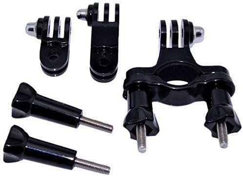 Action Camera Motorcycle Handlebar Mount for Gopro Hero Series,SJ4000,SJ5000,SJ6000,SJ7000,SJ8000,Xiaomi yi,SJCAM Helmet Camera - Perfect Seatpost/Clamp for Motorbike/Bike More