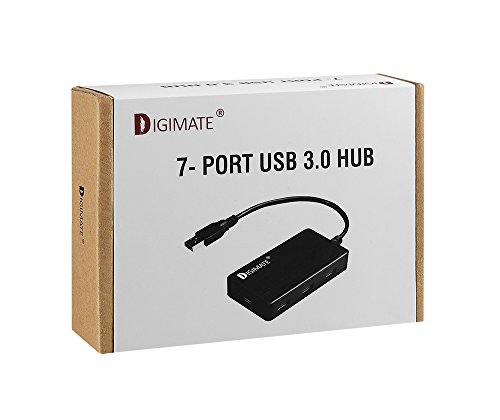 Digimate® DM-0006 7-Port USB 3.0 HUB mit Netzteil | Stromversorgung über 5V Netzteil | Ideal zur erweiterung der USB-Ports an Laptops, Ultrabooks und Tablet-PCs - 2