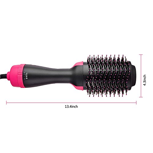 One Step Hair Dryer and Volumizer  Meraif Salon Hot Air Paddle Styling Brush Negative Ion Generator Hair Straightener Curler for All Hair Types