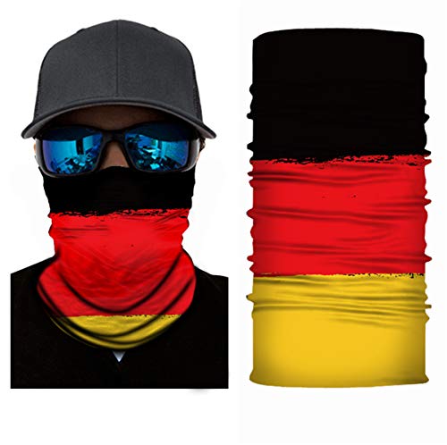Drapeau national Visage Masque Foulard Magique Sans Soudure Visage Extérieur Crème solaire Multifonctionnel Chapeau Foulard Coupe-Vent Élastique Tête Wrap Cou Chaud Microfibre Bandana Protection UV