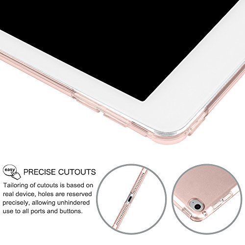 Fintie iPad Air 2 Hülle Case – Ultra Slim Superleicht Schutzhülle mit Lichtdurchlässig Rückseite Abdeckung Smart Cover Tasche mit Auto Schlaf / Wach und Standfunktion für Apple iPad Air 2 / iPad 6, Roségold - 6