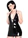 Produktbild PVC Kleines Minx Halter Kleid.- Schwarz- UK 8 | US 4 | EU 36 (XS)