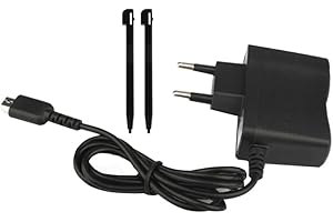 CHILDMORY Chargeur Adaptateur Secteur Adaptateur Secteur et 2 Stylets pour DS Lite ndsl