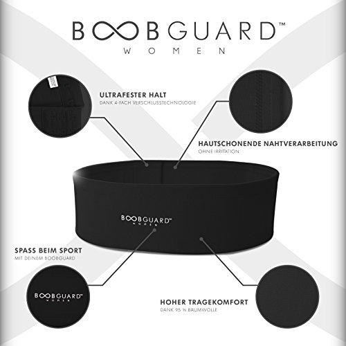 BOOBGUARD die smarte Ergänzung zum Sport-BH / Sportband zur Stablisation beim Sport, Vermeidung von Schmerzen und Abschlaffen der Brust/ für alle Kleider-und Cup-Größen / in pink und schwarz / entwickelt in Deutschland - 3