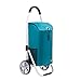 Produktbild Faltender Trolleywagen leichter Aluminium Einkaufswagen multifunktionale Push-Einkaufswagen, 100 * 46 * 20,5 cm ( Color : Blue )